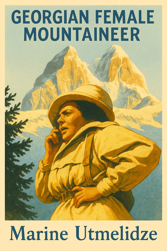 "Born for the mountains " - Marine Utmelidze poster